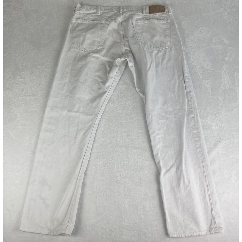 Polo Ralph Lauren Jeans 38x32 Mens White Straight Leg Pockets Casual - Picture 2 of 16